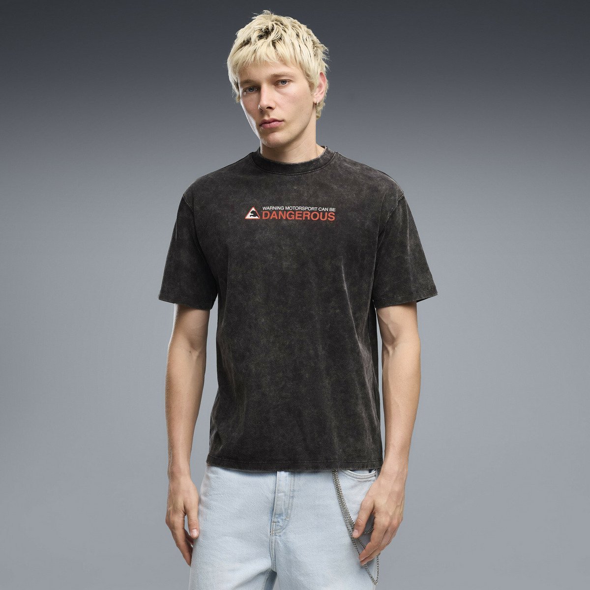 PUMA メンズ グラフィック ヴィンテージ ウォッシュ 半袖 Tシャツ GRAPHIC Tee プーマ トップス カットソー・Tシャツ ブラック【送料無料】