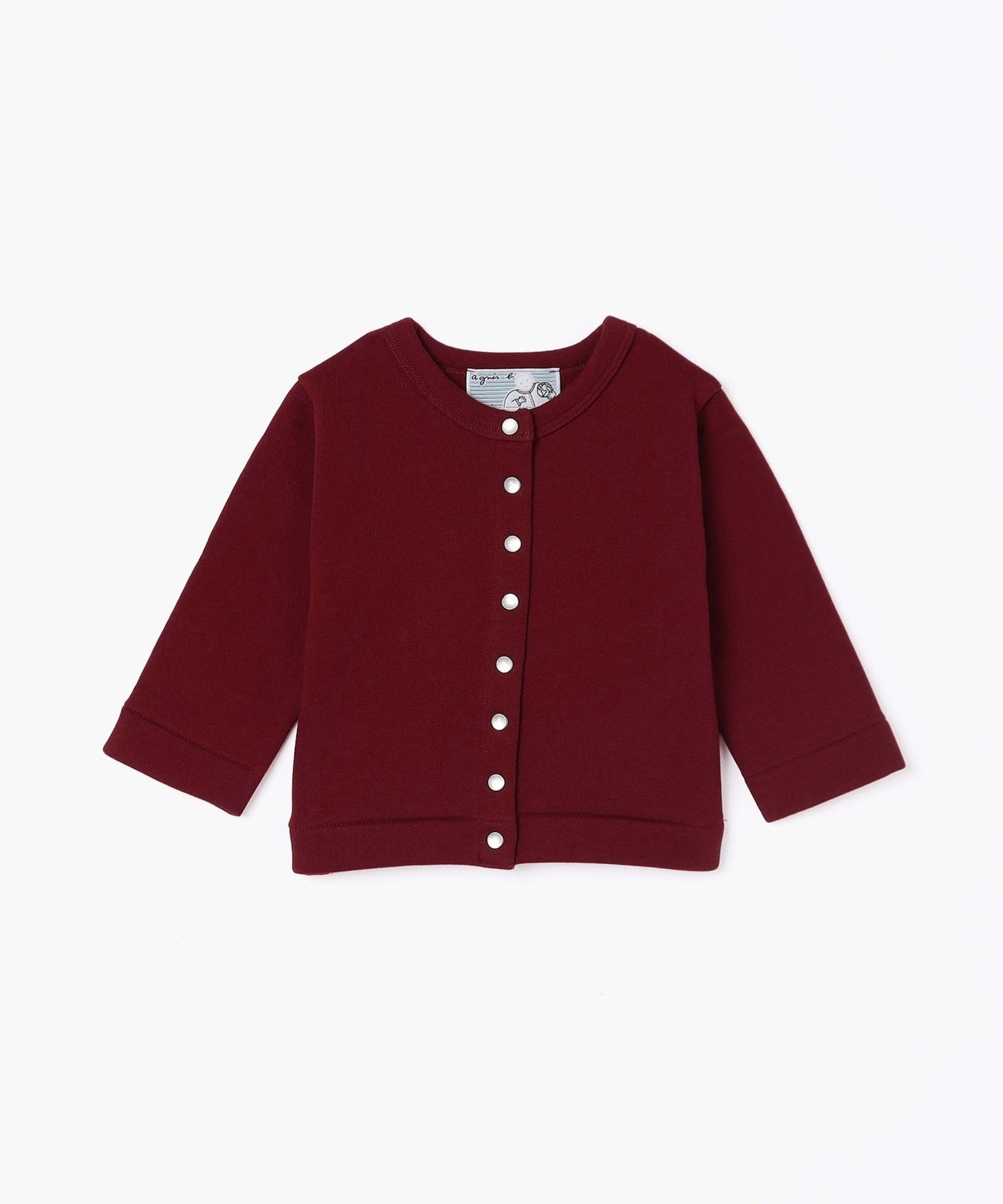 【SALE／30%OFF】agnes b. ENFANT 【Outlet】M001 L CARDIGAN ベビー カーディガンプレッション アニエスベー トップス カーディガン ワインレッド【送料無料】
