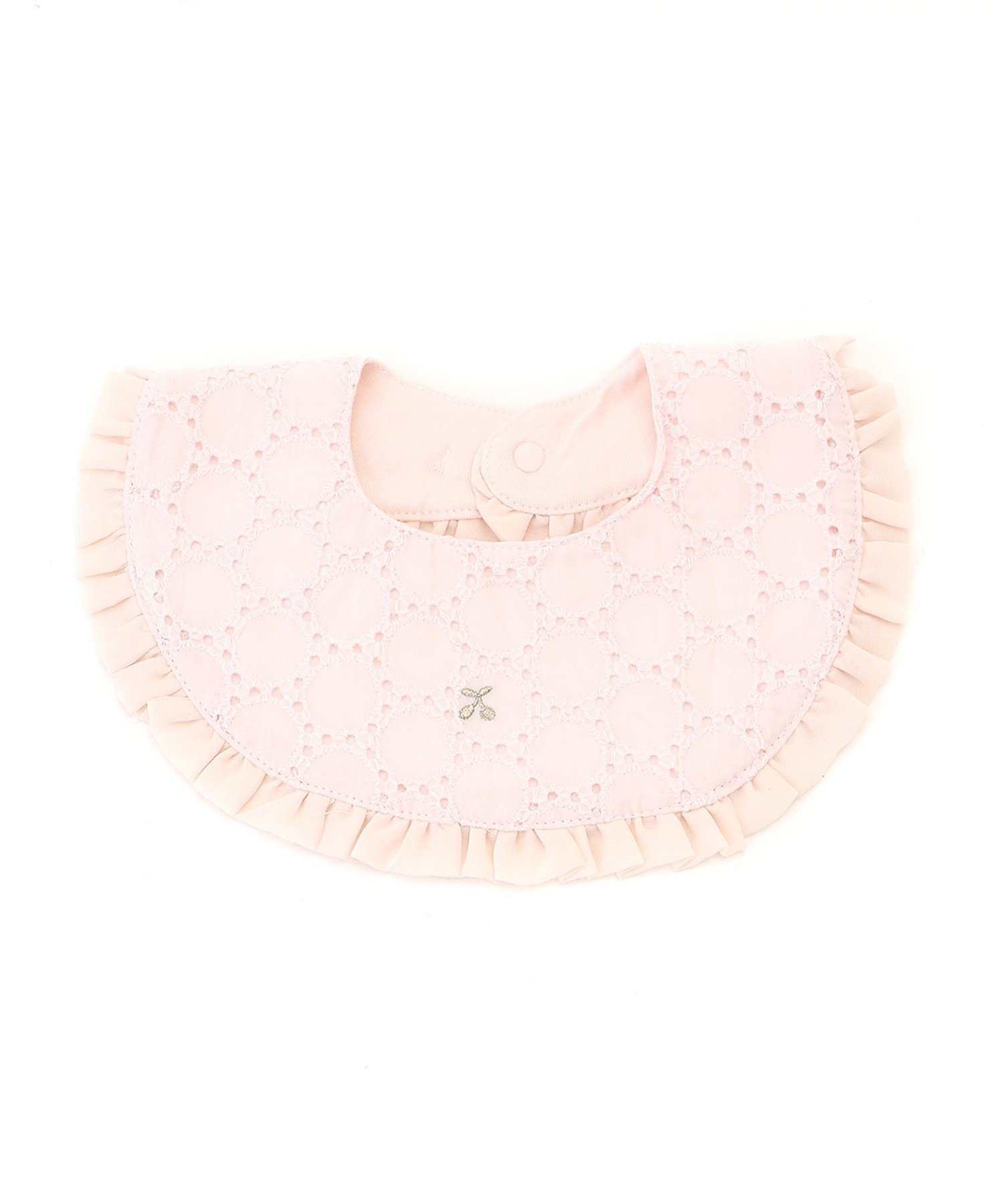 petit main レースサークルスタイ ナルミヤオンライン マタニティウェア・ベビー用品 スタイ・よだれかけ ピンク ホワイトのサムネイル