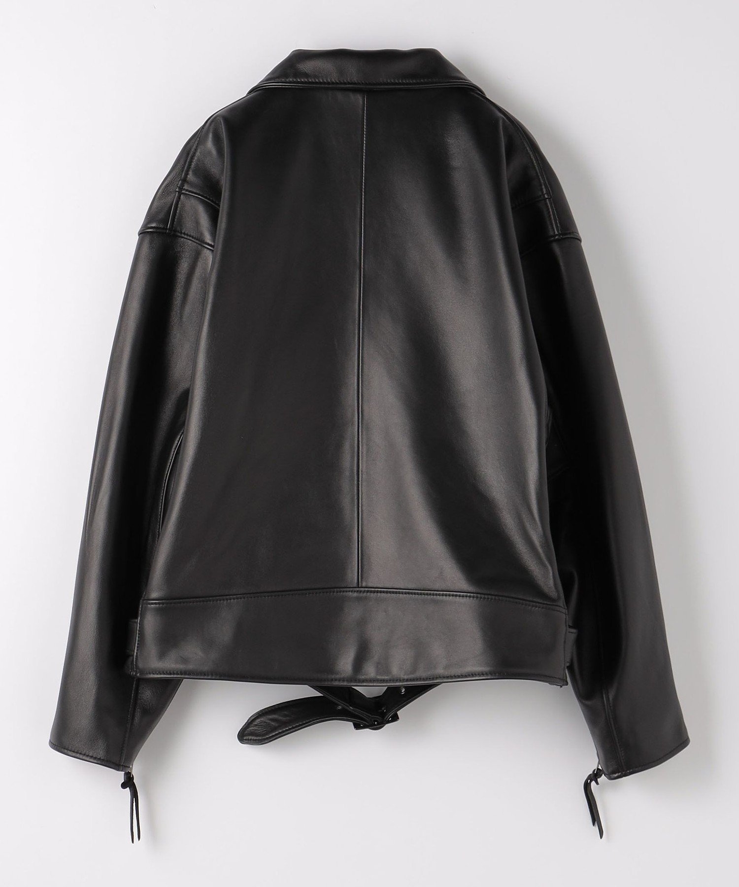 【SALE／30%OFF】monkey time BEAUTY&YOUTH UNITED ARROWS ＜monkey time＞ シープ レザー オーバーサイズ ダブルライダースジャケット ビューティー＆ユース　ユナイテッドアローズ ジャケット・アウター ライダースジャケット ブラック【送料無料】