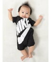 NIKE ベビー(50-74cm) ロンパース NIKE(ナイキ) FUTURA ROMPER ルーキーユーエスエー マタニティウェア・ベビー用品 ロンパース・カバーオール ブラック ピンク