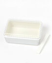 LAKOLE モノクロシルバードームランチボックス ラコレ 食器・調理器具・キッチン用品 弁当箱・ランチボックス ホワイト ブラック