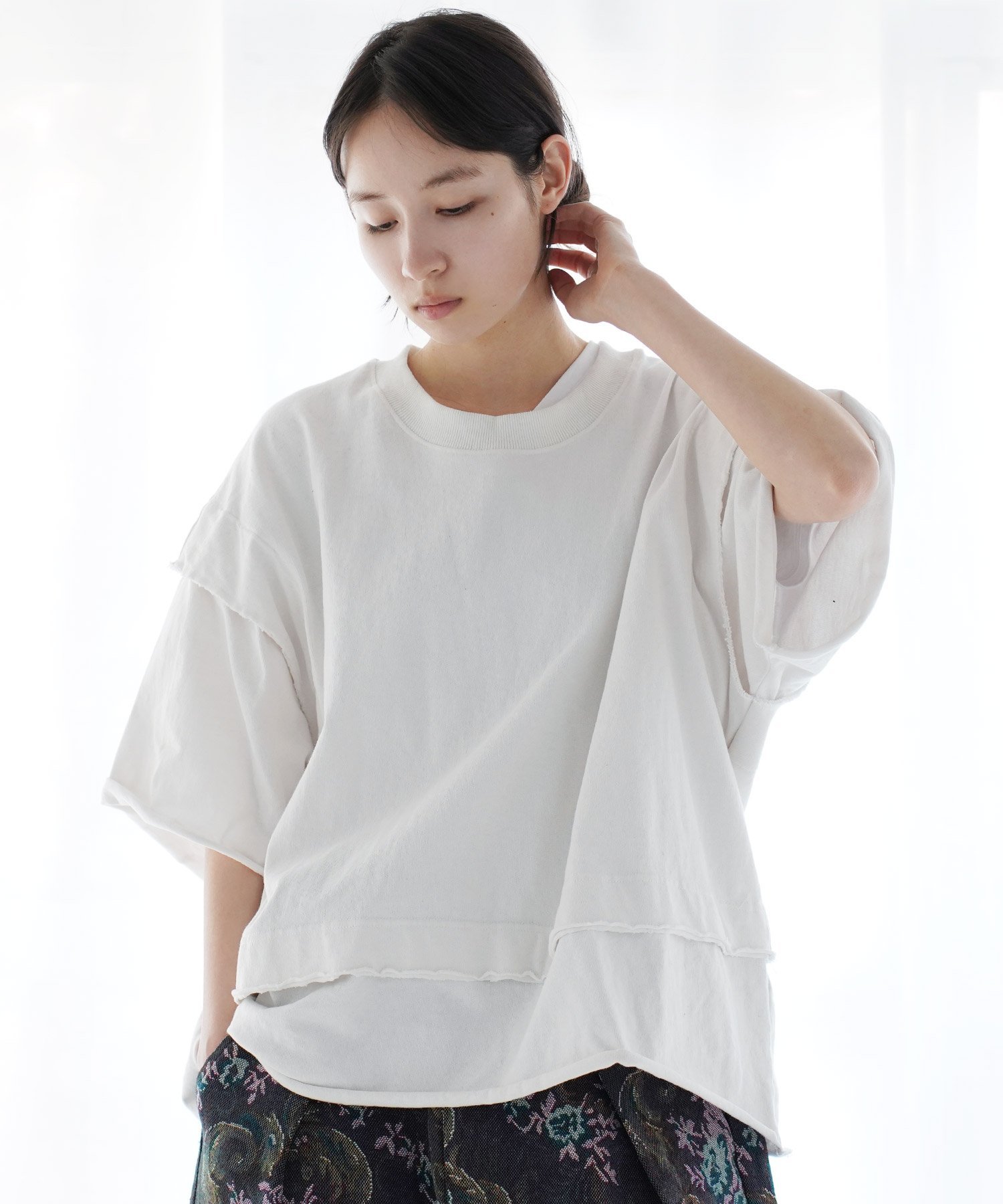 Air Tokyo re: アプロタス セレクト Air Tokyo re: カットオフ ショートスリーブ カットソー アプロタス トップス カットソー・Tシャツ ホワイト グレー ブラック【送料無料】
