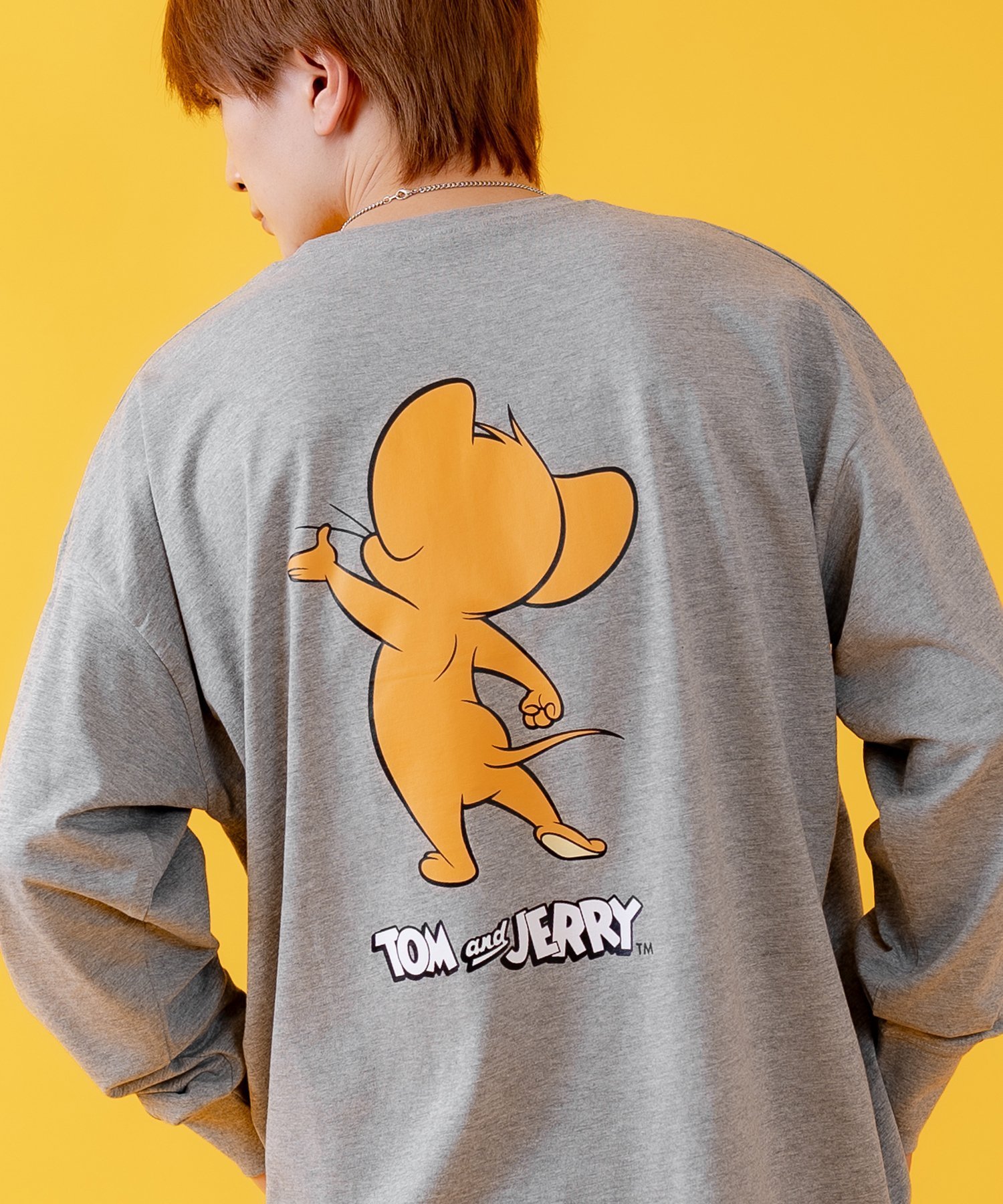 【SALE／53%OFF】improves TOM&JERRY トムとジェリー プリント 長袖Tシャツ インプローブス トップス カットソー・Tシャツ ホワイト グリーン グレー