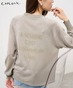 【SALE/13%OFF】ROPE' PICNIC 【emur/エミュール】インターシャバックロゴカーディガン ロペピクニック トップス カーディガン グレー ホワイト【送料無料】