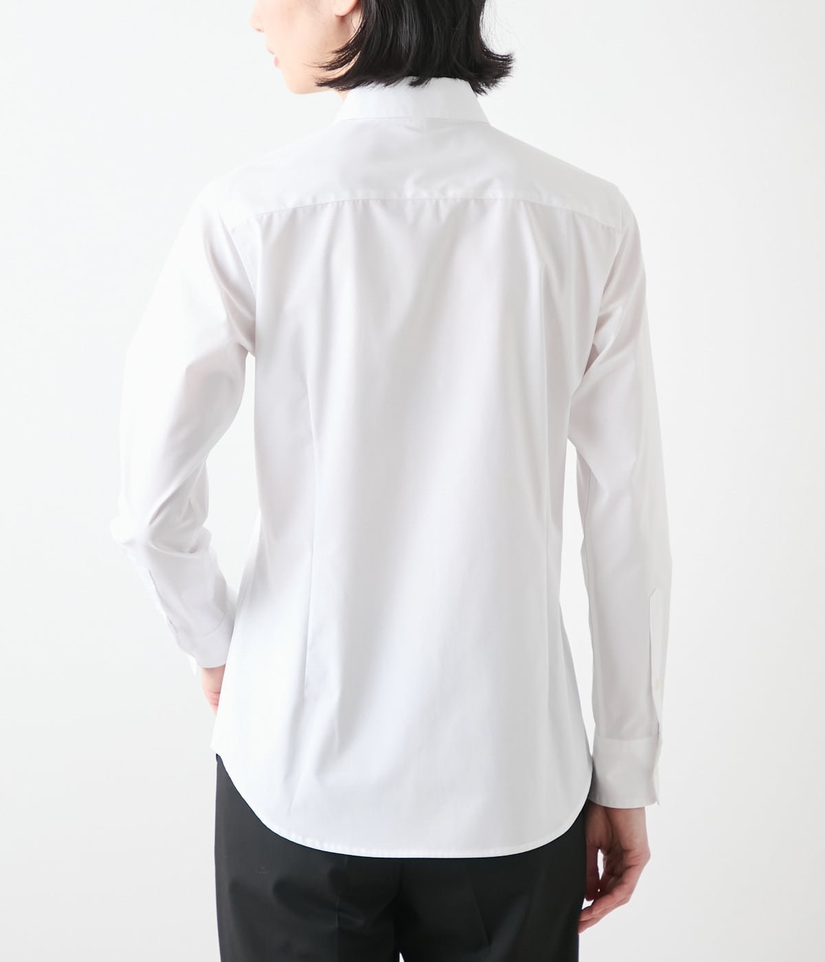 NEWYORKER WOMEN L-SIZE 【L】コットンポリブロード レギュラーカラーシャツ(リクルート対応) ニューヨーカー エルサイズ トップス シャツ・ブラウス ホワイト