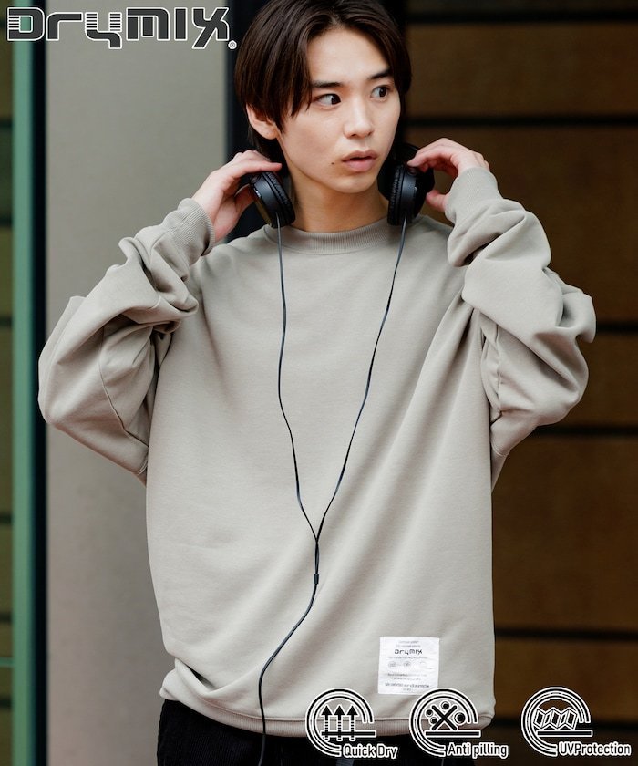 【SALE／51%OFF】FREAK'S STORE Drymix(R)/ドライミックス リラックスフィット クルーネック スピンドル スウェット / ヘムコード 【限定展開】 25AW フリークスストア トップス スウェット・トレーナー ベージュ ネイビー グレー ブラック