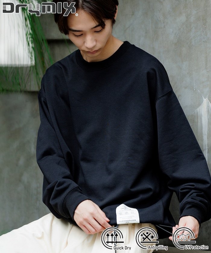 【SALE／51%OFF】FREAK'S STORE Drymix(R)/ドライミックス リラックスフィット クルーネック スピンドル スウェット / ヘムコード 【限定展開】 25AW フリークスストア トップス スウェット・トレーナー ベージュ ネイビー グレー ブラック