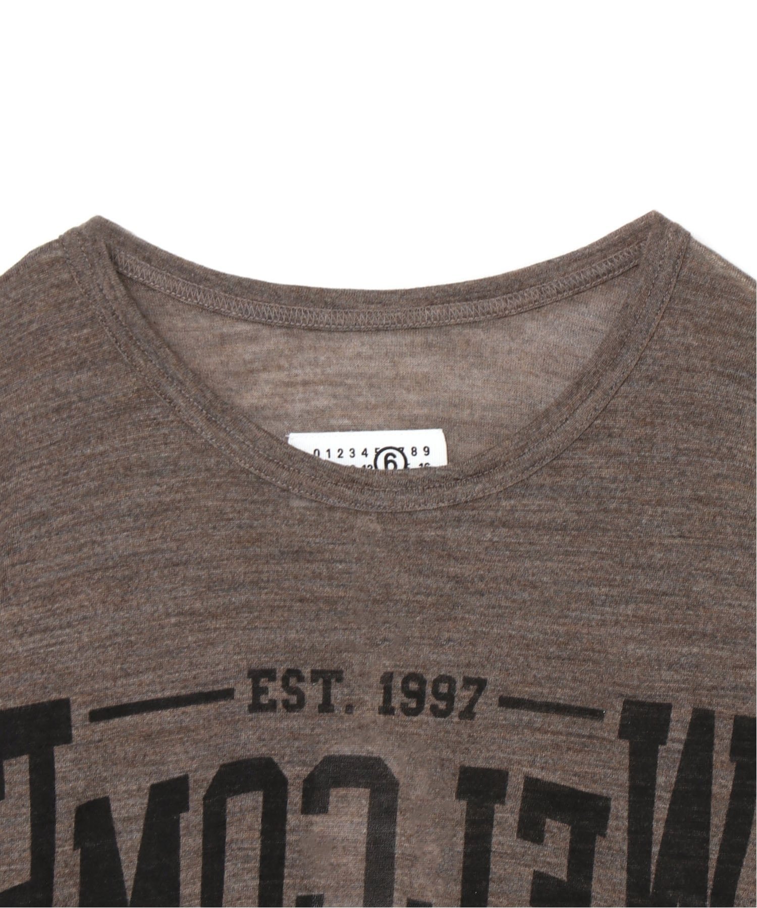 【SALE／40%OFF】MM6 Maison Margiela シアーウール ジャージーTシャツ エムエムシックス トップス カットソー・Tシャツ グレー【送料無料】