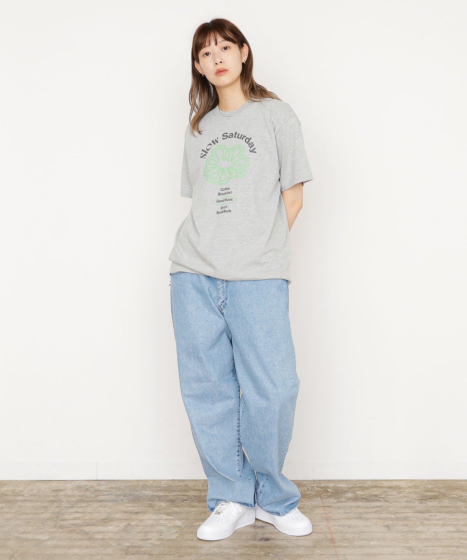 【SALE／40%OFF】BEAMS T Slow Saturday T-Shirt ビームス アウトレット トップス カットソー・Tシャツ グレー ネイビー