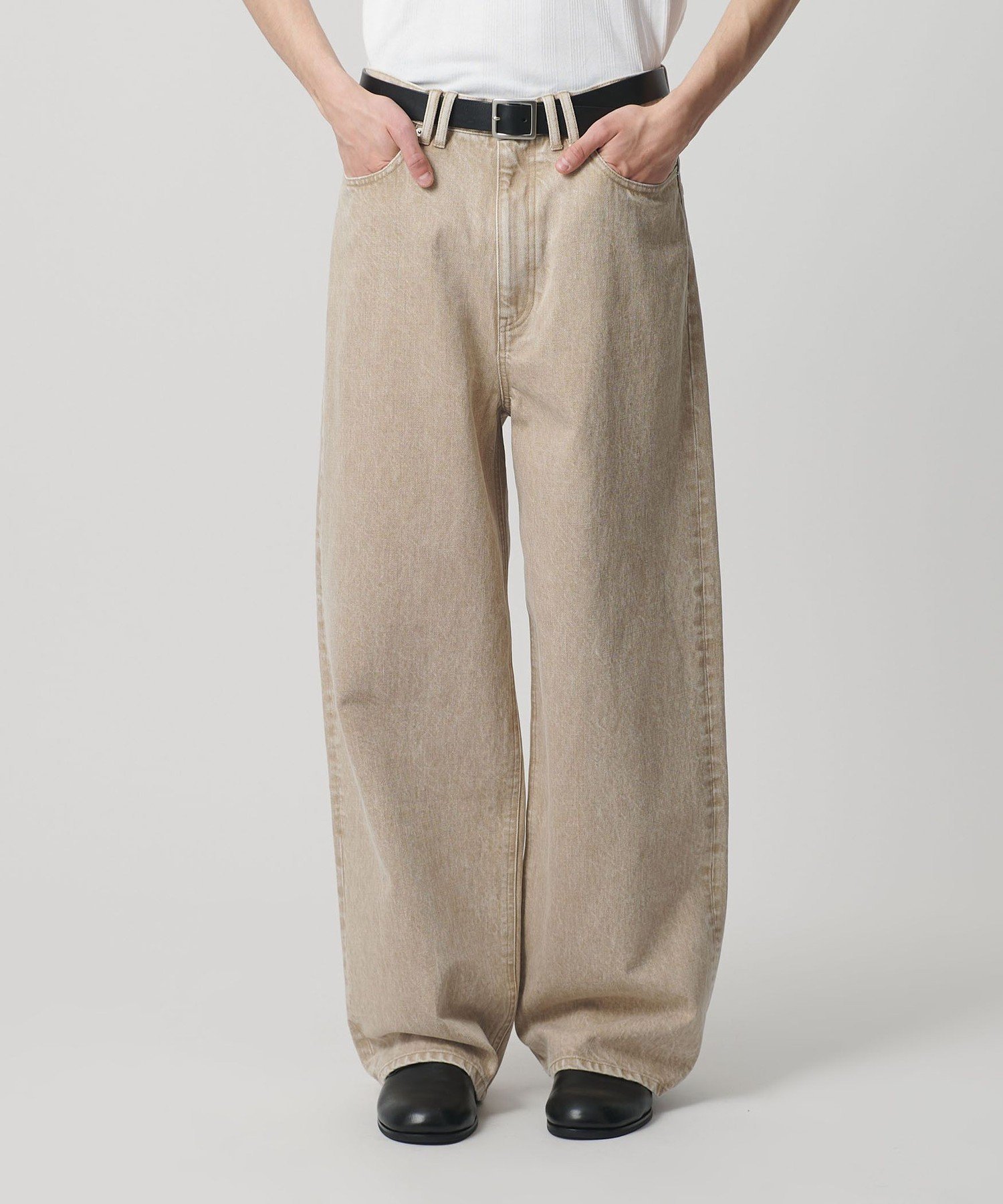 monkey time BEAUTY&YOUTH UNITED ARROWS オーバーダイ デニム バギー パンツ シーズナル ビューティー＆ユース　ユナイテッドアローズ パンツ その他のパンツ ベージュ グレー【送料無料】