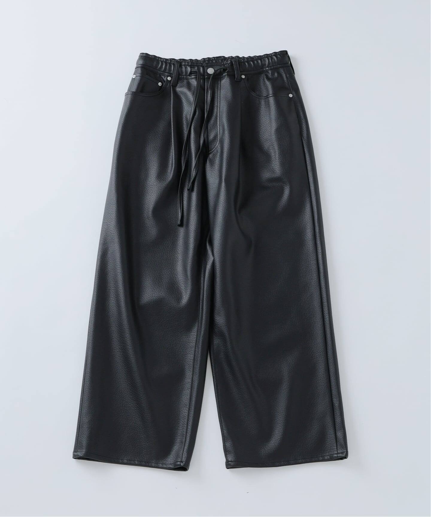 JOURNAL STANDARD relume フェイクレザー ワイドストレート イージーパンツ ジャーナル スタンダード レリューム パンツ その他のパンツ ブラウン ブラック【送料無料】