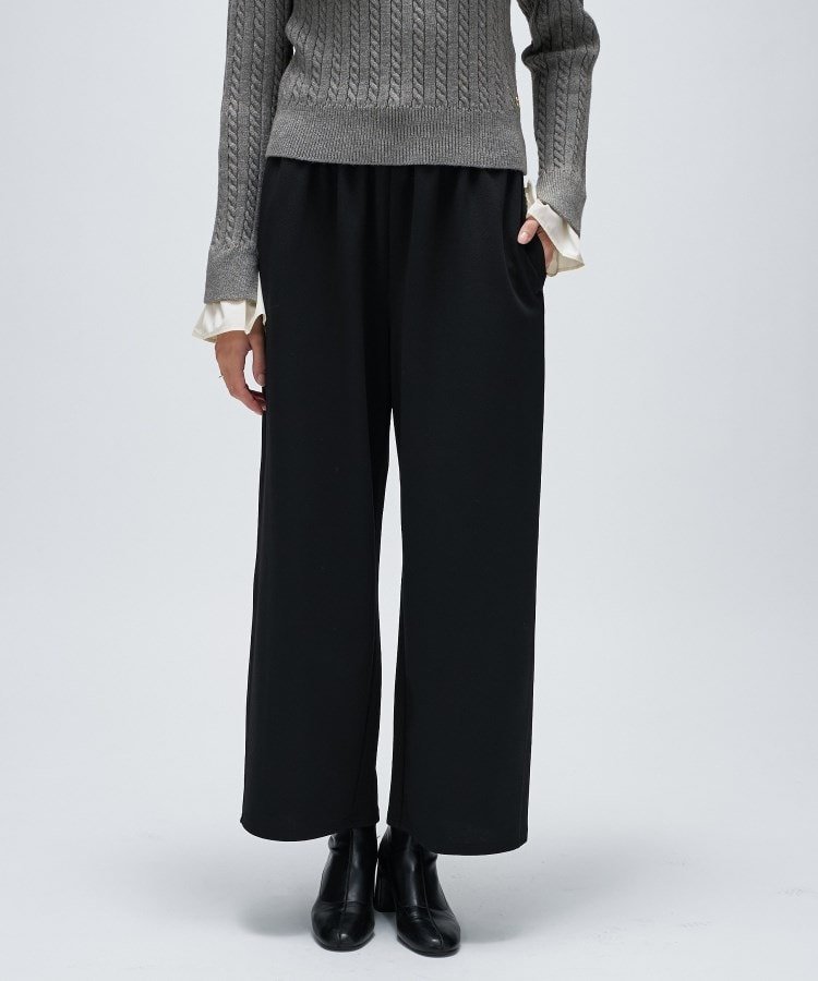 【SALE／20%OFF】cloenc 【セットアップ/マシンウォッシュ】カットジョーゼットイージーワイドパンツ クロエンス パンツ その他のパンツ ホワイト ブラウン ブラック【送料無料】 stylife-15547999 Rakuten Fashion サンプル画像2