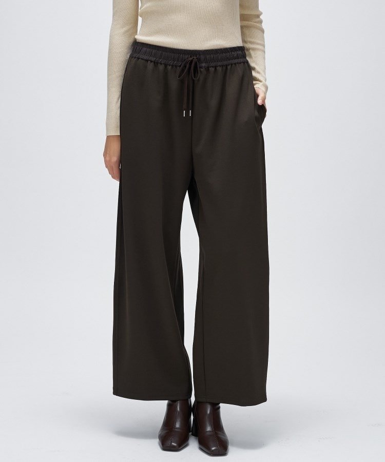 【SALE／20%OFF】cloenc 【セットアップ/マシンウォッシュ】カットジョーゼットイージーワイドパンツ クロエンス パンツ その他のパンツ ホワイト ブラウン ブラック【送料無料】 stylife-15547999 Rakuten Fashion サンプル画像3