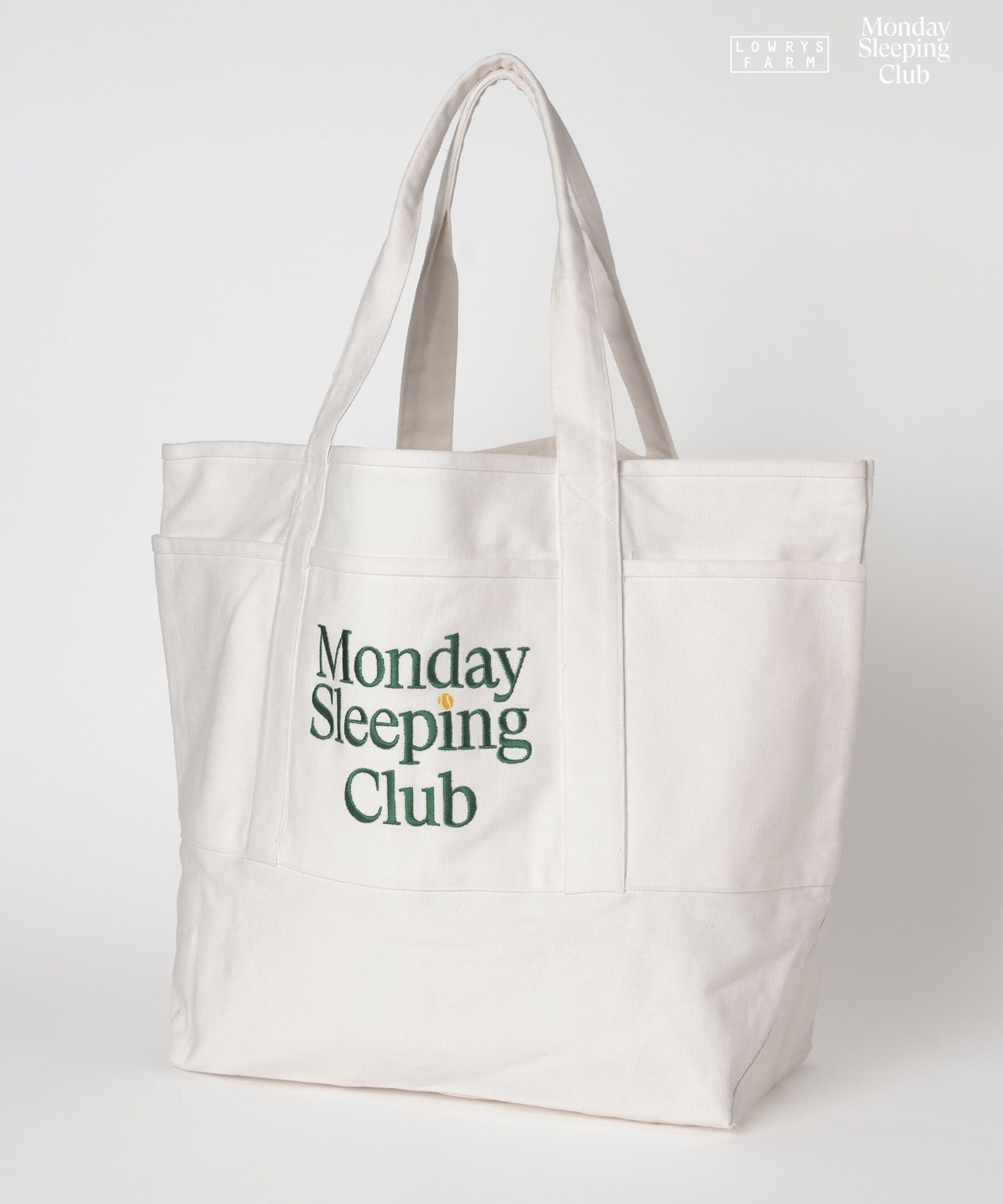 【SALE／5%OFF】LOWRYS FARM Monday Sleeping Club_トートバック ローリーズファーム バッグ トートバッグ ネイビー ホワイト【送料無料】