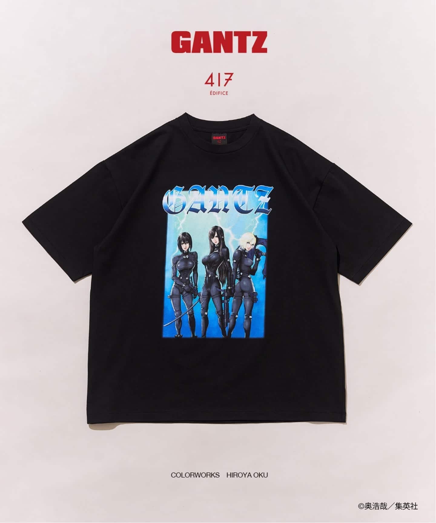 417 EDIFICE GANTZ / ガンツ 417別注『COLOR WORKS』Tシャツ フォーワンセブン エディフィス トップス カットソー・Tシャツ ホワイト グレー ベージュ ブラック【送料無料】（楽天・Rakuten Fashion）