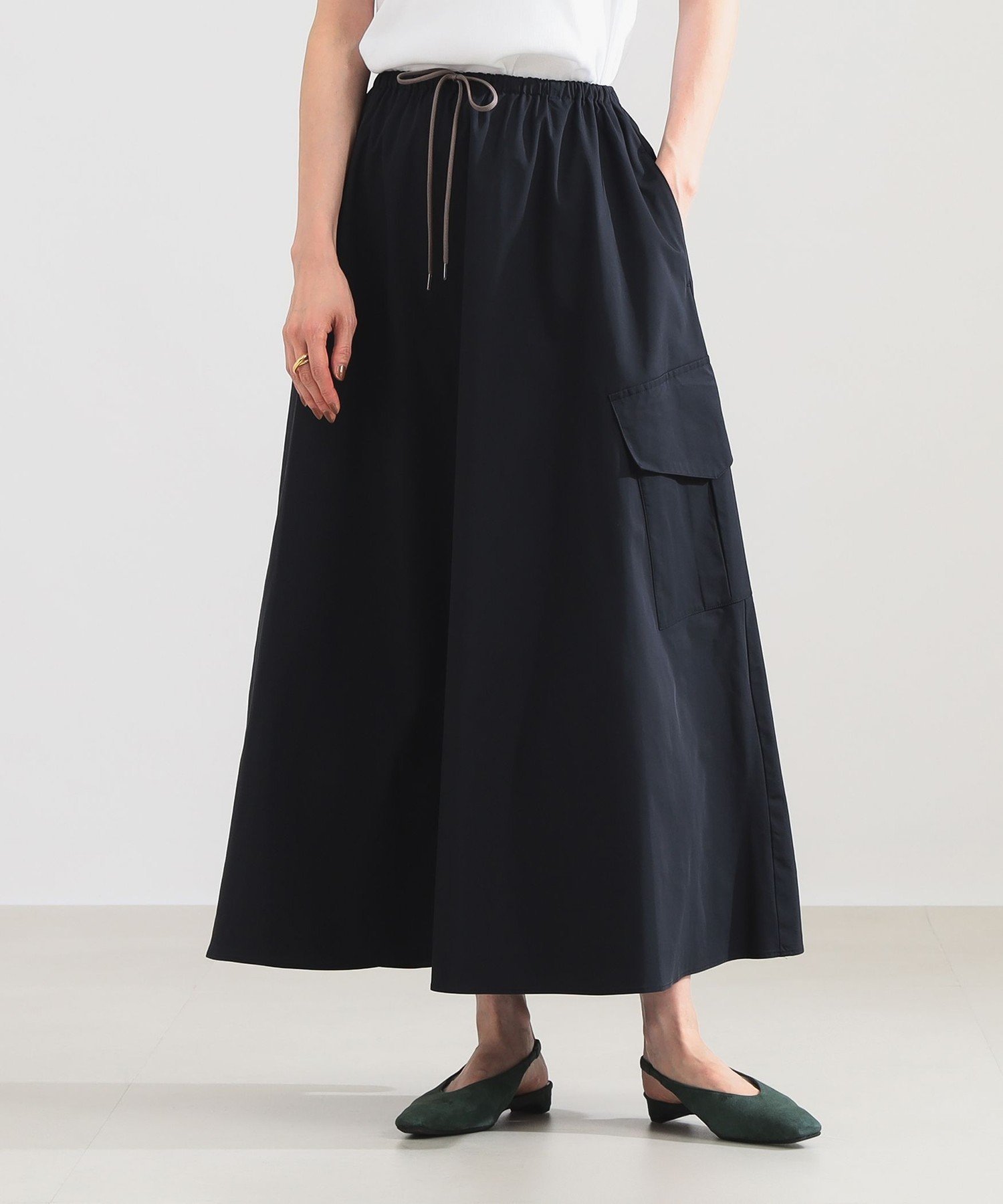 【SALE／40%OFF】Demi-Luxe BEAMS 【7/24 新規値下げ】【手洗い可能】サイドポケット サーキュラー スカート デミルクス ビームス スカート その他のスカート ネイビー【送料無料】