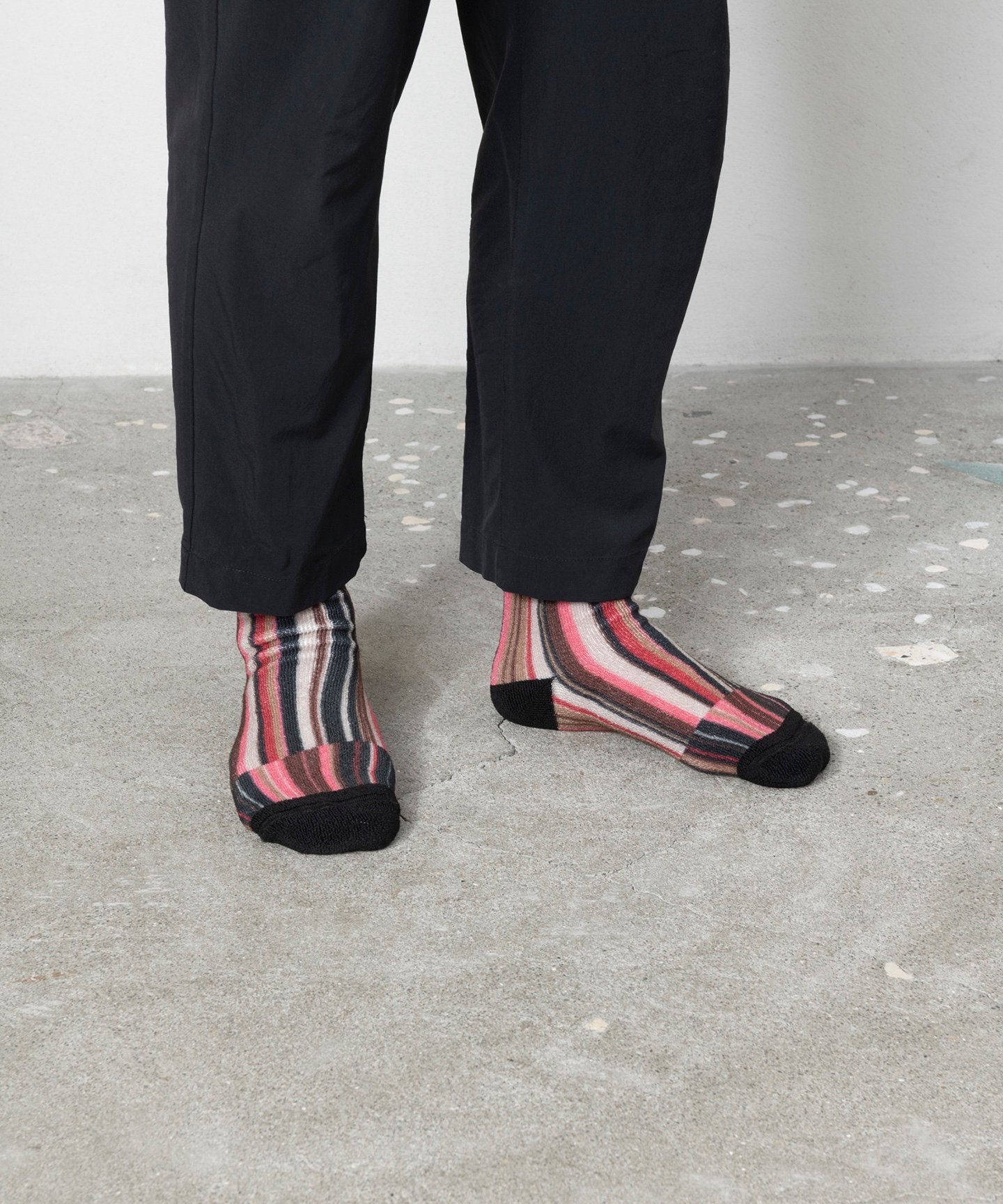 TRICOTE MULTI-STRIPE PILE SOCKS トリコテ 靴下・レッグウェア 靴下 ピンク