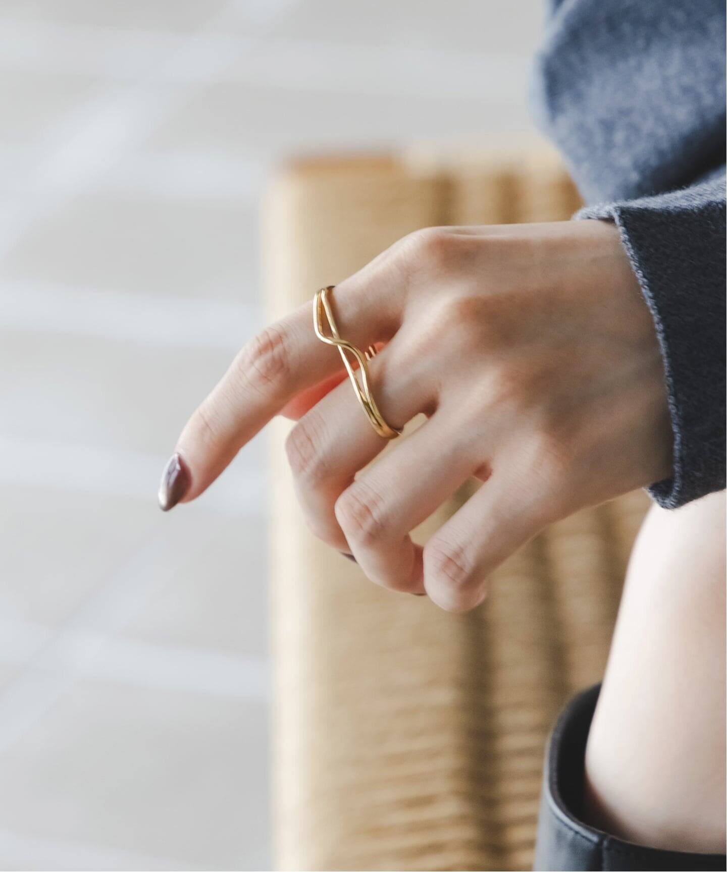 NOBLE HELMUT Paris/ヘルムート パリ ダブルフィンガーリング ノーブル アクセサリー・腕時計 リング・指輪 ゴールド【送料無料】