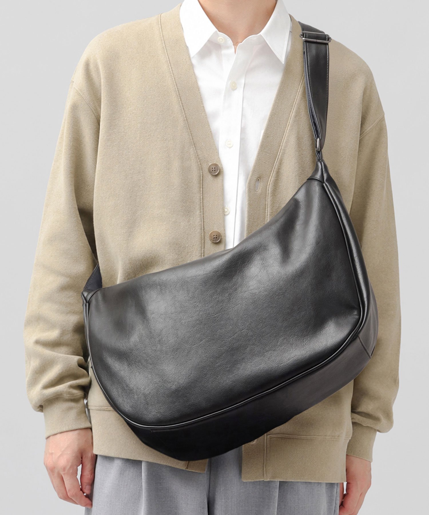 fulcro ショルダーバッグ メンズ A4 大容量 斜め掛け エー.エム.エス. バッグ ショルダーバッグ ブラック