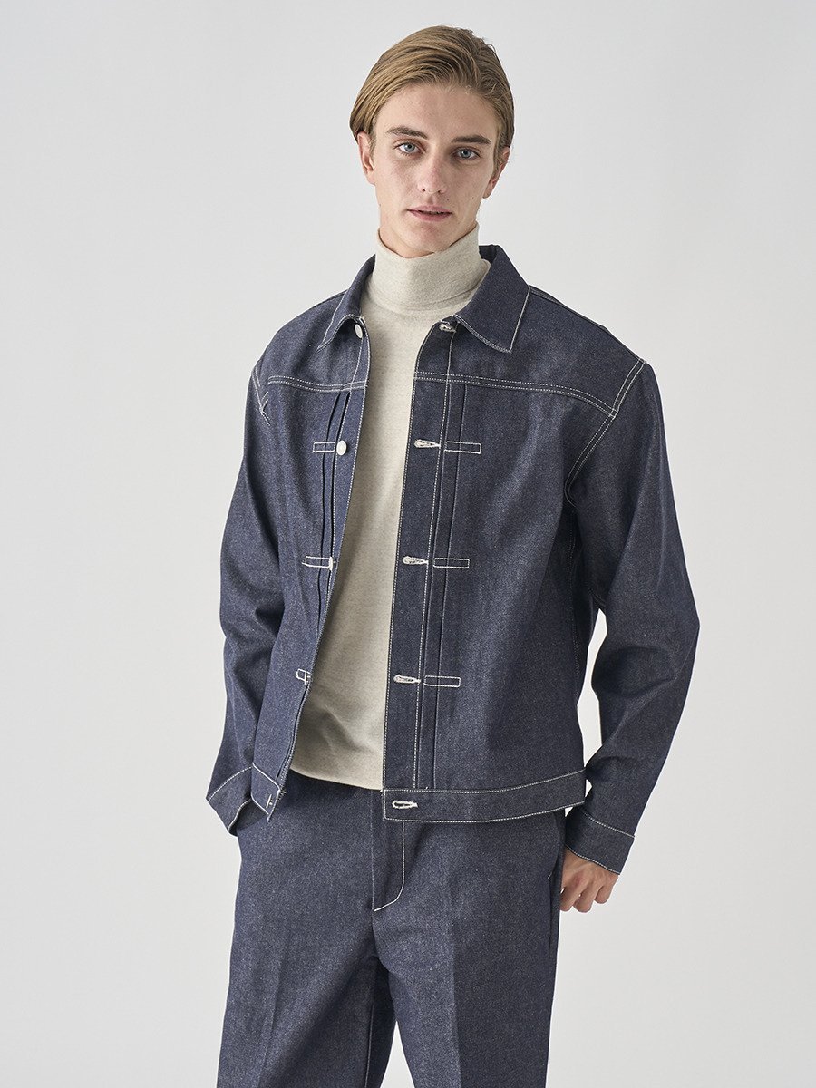 JOHN SMEDLEY ノンフェードデニムジャケット｜JM226 ジョンスメドレー ジャケット・アウター その他のジャケット・アウター ブルー【送料無料】