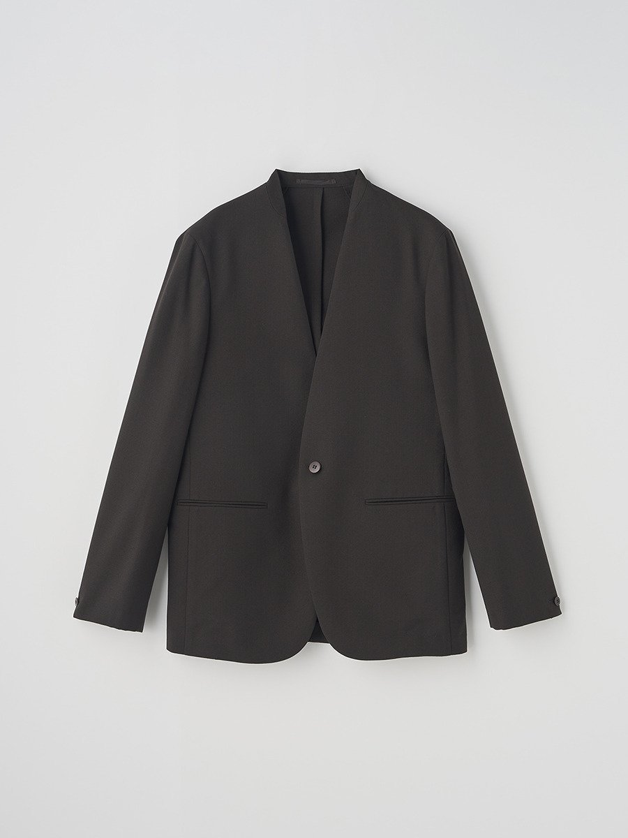 JOHN SMEDLEY Super100'sクレープ織りノーカラージャケット FJ207…