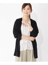 【SALE/43%OFF】grove カーディガン*ウエストマークブラウスセット グローブ トップス アンサンブル ブラウン イエロー グリーン ブラック