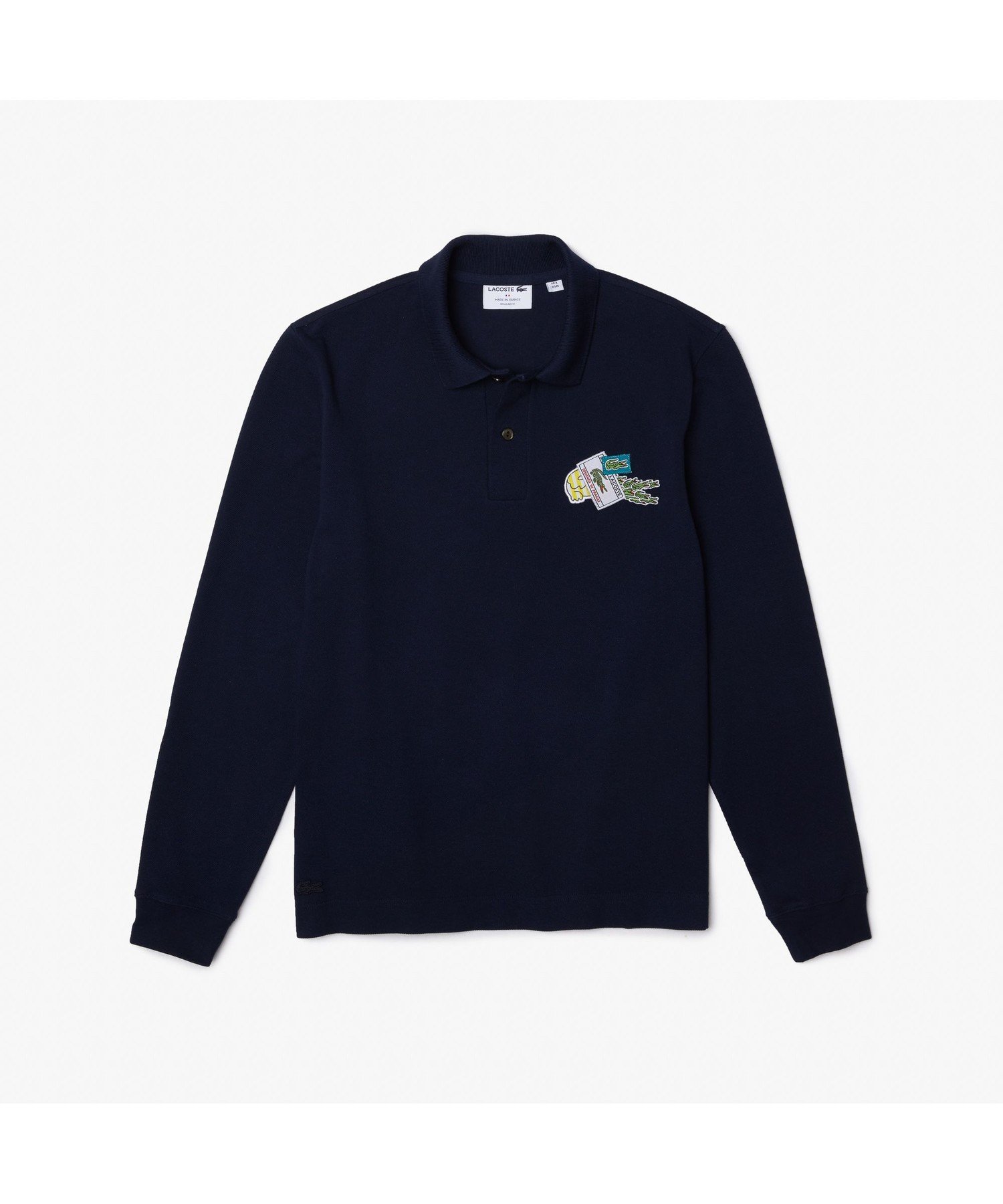 ラコステ 【SALE／40%OFF】LACOSTE メイドインフランスオーガニックコットンポロシャツ ラコステ トップス ポロシャツ ネイビー ホワイト ピンク【送料無料】