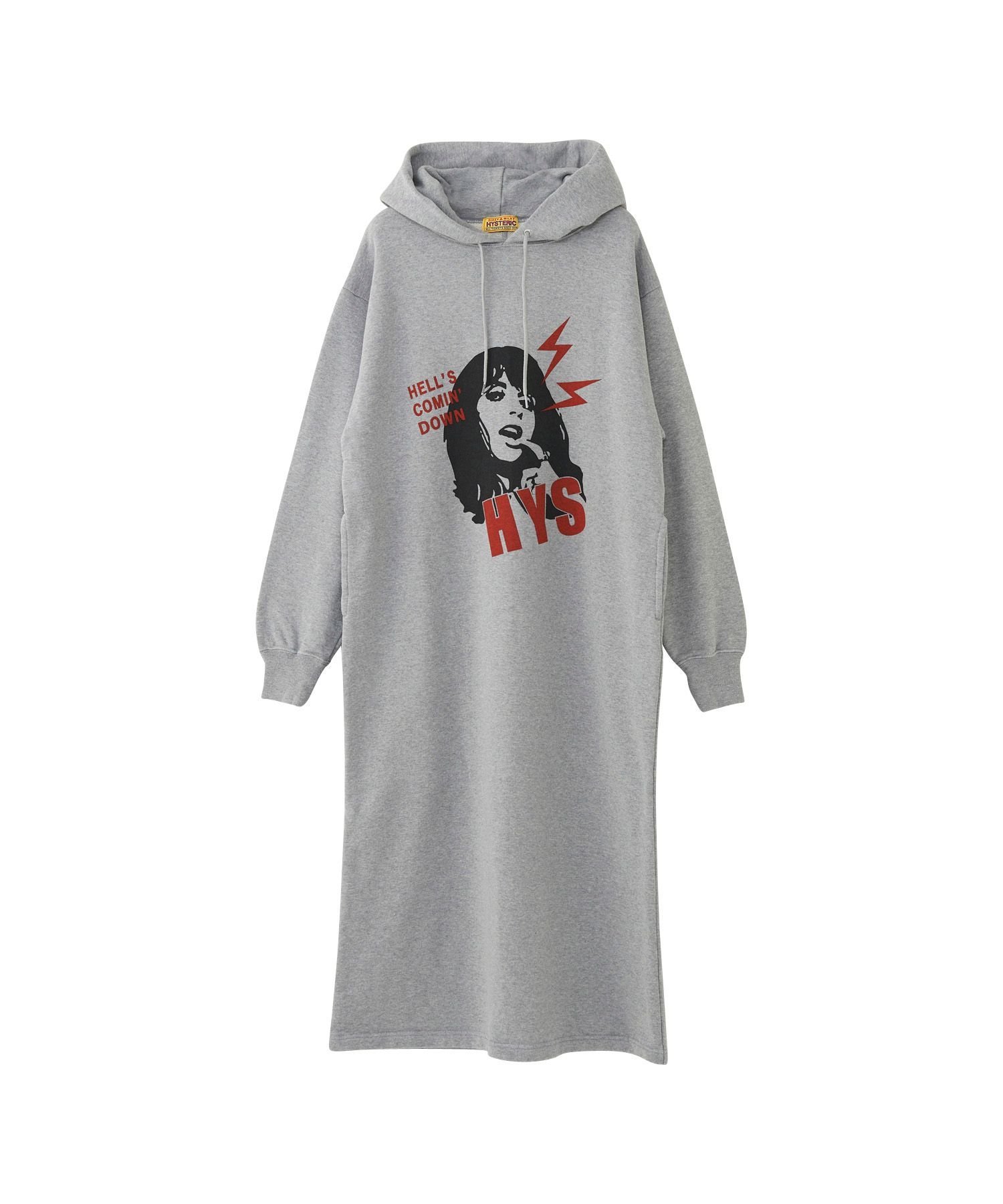 HYSTERIC GLAMOUR HELL 039 S COMIN 039 DOWN ロングワンピース ヒステリックグラマー ワンピース ドレス ワンピース グレー ベージュ ブラック【送料無料】