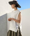 【SALE/50%OFF】UNFILO 【洗える】スウェットサイドZIPベスト アンフィーロ トップス スウェット・トレーナー グレー ホワイト ブラウン