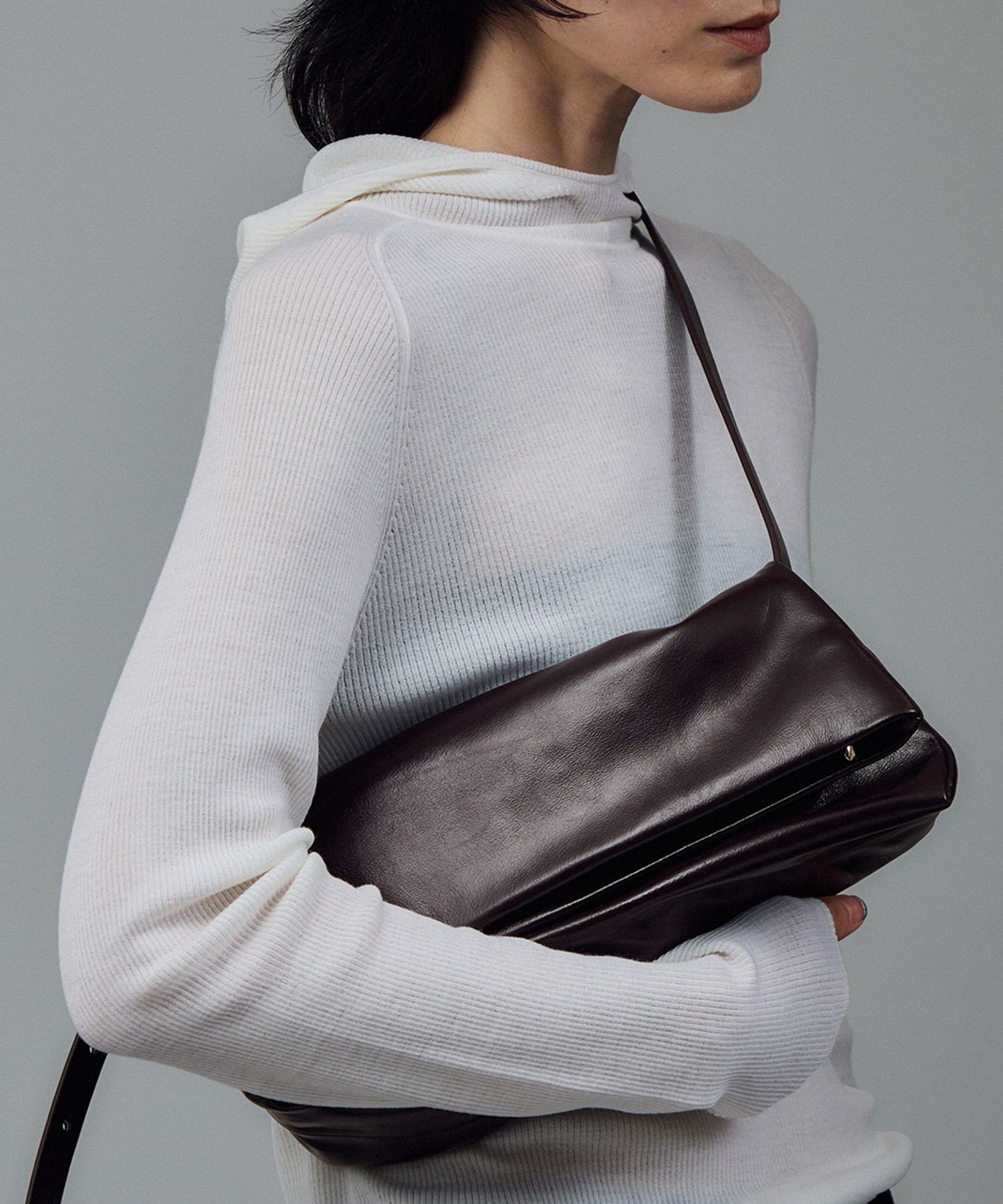 【SALE／30%OFF】SALON adam et rope' 【W S(ドゥーブル)】レザー2WAYクラッチショルダー サロン アダム エ ロペ バッグ ショルダーバッグ ブラック【送料無料】
