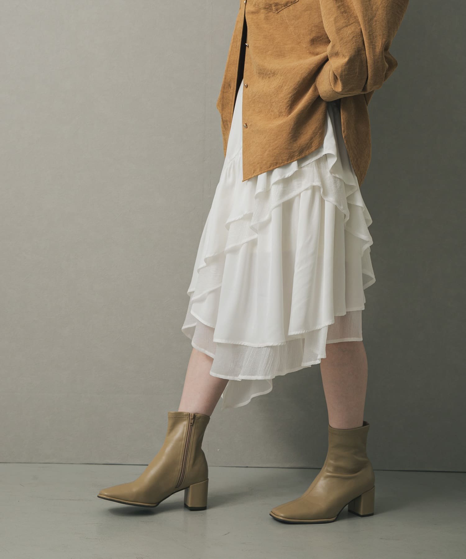 【SALE／64%OFF】SENSE OF PLACE フレアティアードミディスカート センス オブ プレイス スカート その..