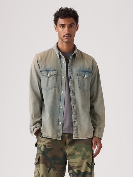 Levi's リラックスフィット ウエスタンシャツ リーバイス トップス シャツ・ブラウス ネイビー【送料無料】