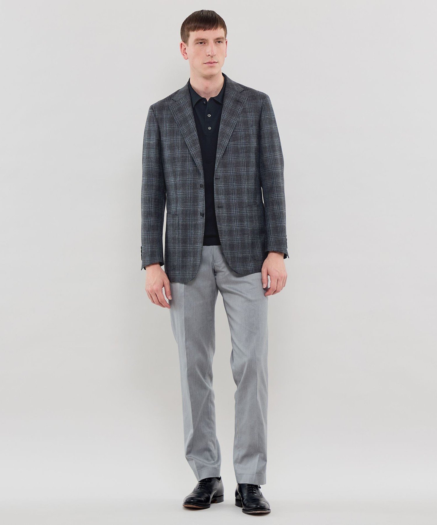 MACKINTOSH LONDON 【NEW BRIDGE】 【Di Pray/ディプライ】サマーツイードチェックジャケット マッキントッシュ ロンドン ジャケット・アウター その他のジャケット・アウター ブラック【送料無料】