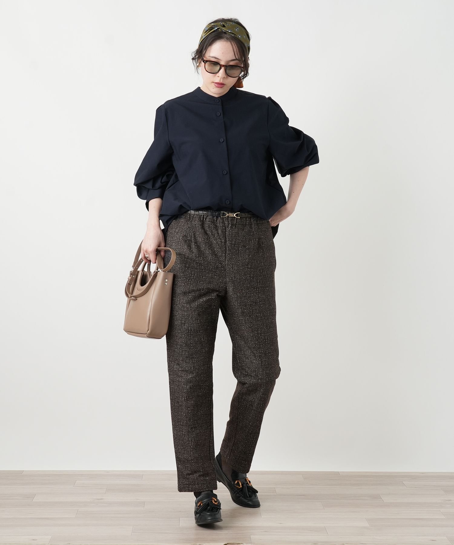 Leilian PLUS HOUSE パンツ レリアン プラスハウス パンツ その他のパンツ グレー ネイビー