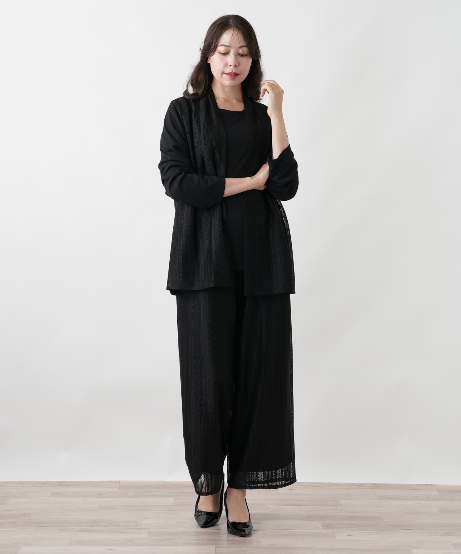 Leilian PLUS HOUSE パンツ【Leilian WHITE LABEL】 レリアン プラスハウス パンツ その他のパンツ ネイビー ブラック