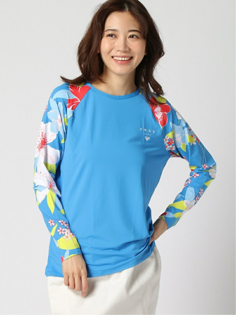 【SALE／30%OFF】ROXY (W)FASHION LS LYCRA PT/SD ラッシュガード ロキシー スポーツ/水着 スポーツウェア ブルー ネイビー【送料無料】