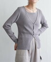 【SALE/50%OFF】VENCE share style Ladys 【2点セット】レーヨンポリネックデザインリブカーディガン ヴァンス エクスチェンジ ト...