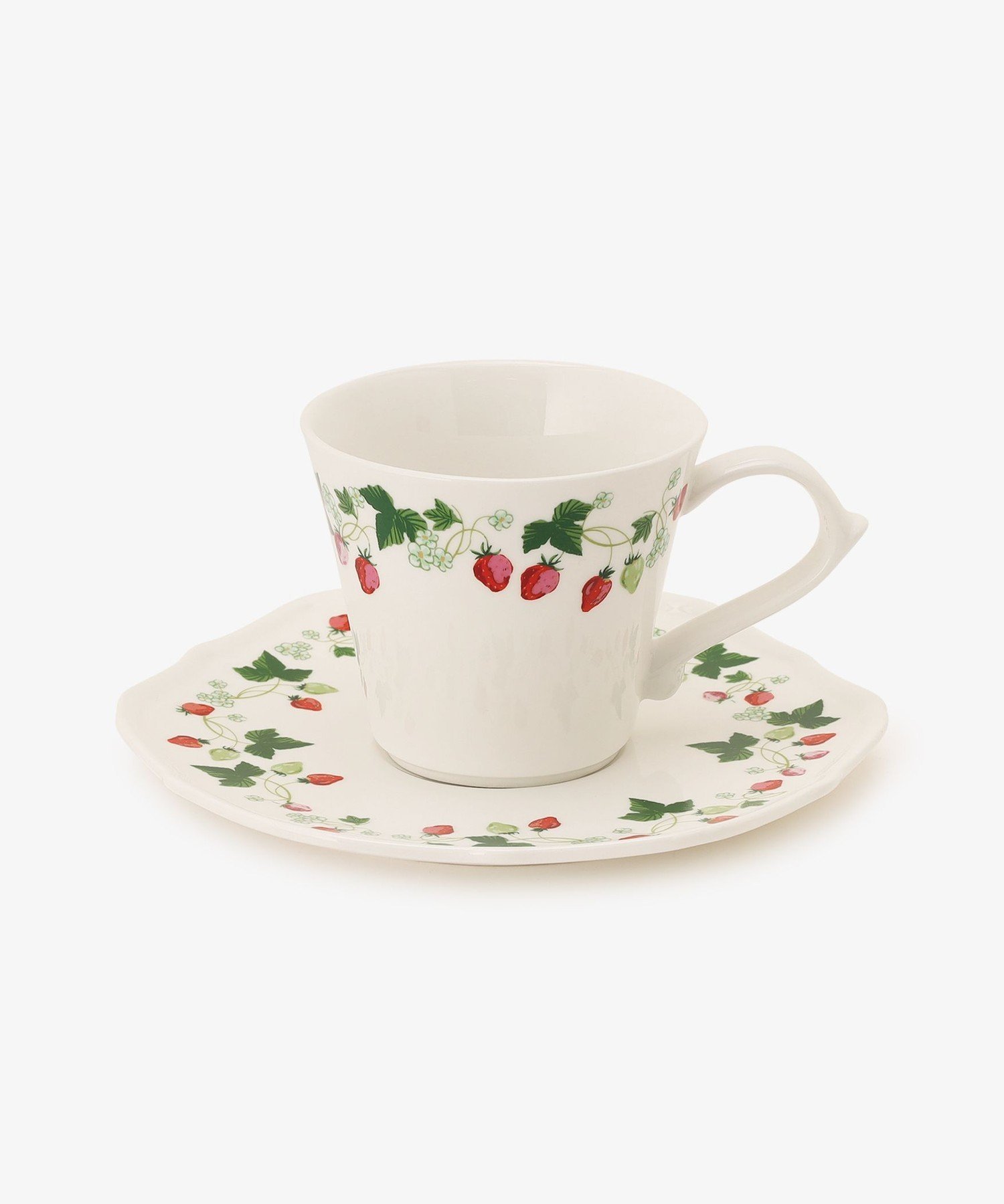Afternoon Tea LIVING ストロベリーカップ&ソーサー アフタヌーンティー・リビング 食器・調理器具・キッチン用品 グラス・マグカップ・タンブラー ホワイトのサムネイル