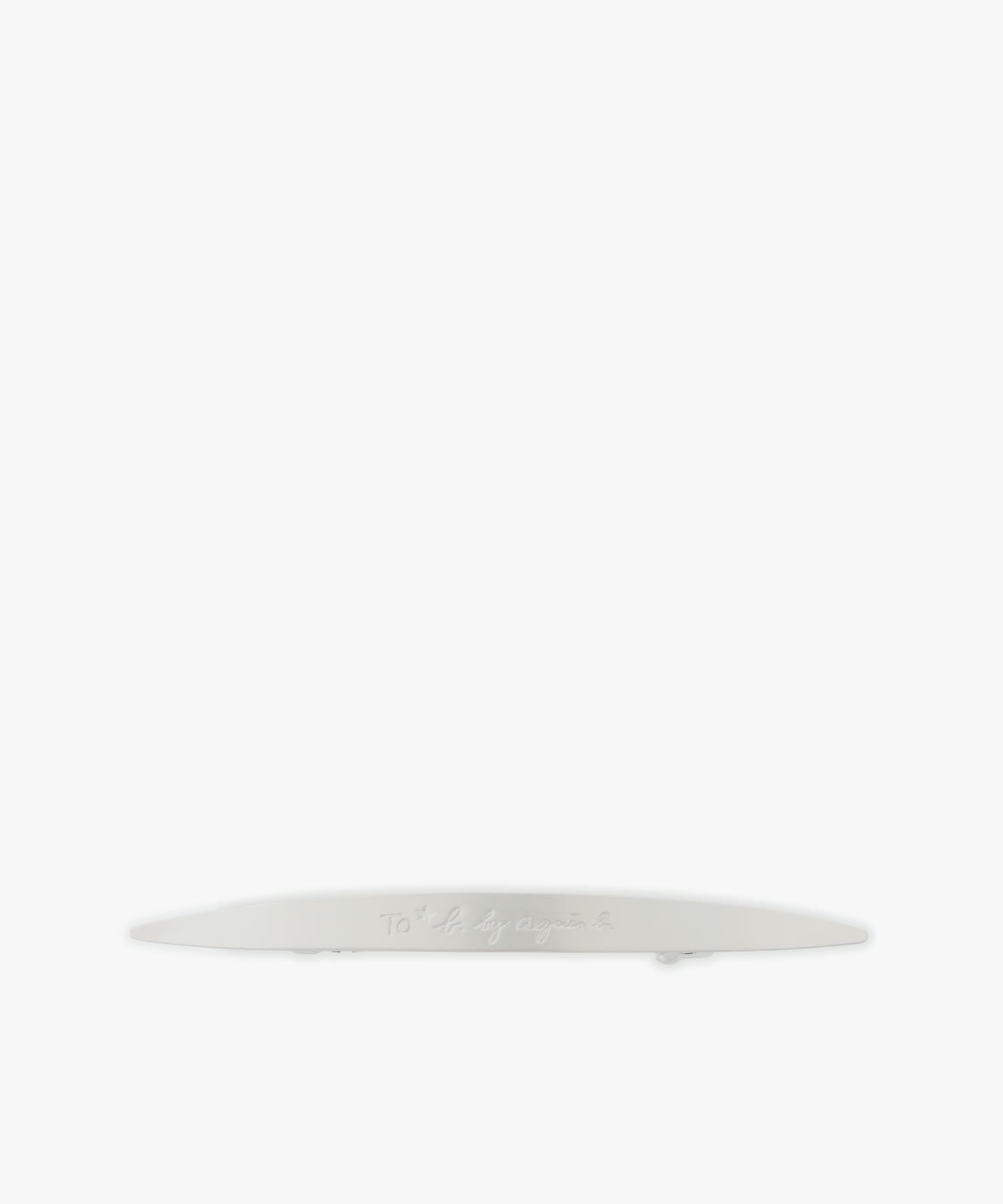 To b. by agnes b. ロゴバレッタ アニエスベー ヘアアクセサリー バレッタ・ヘアクリップ・ヘアピン シルバー【送料無料】