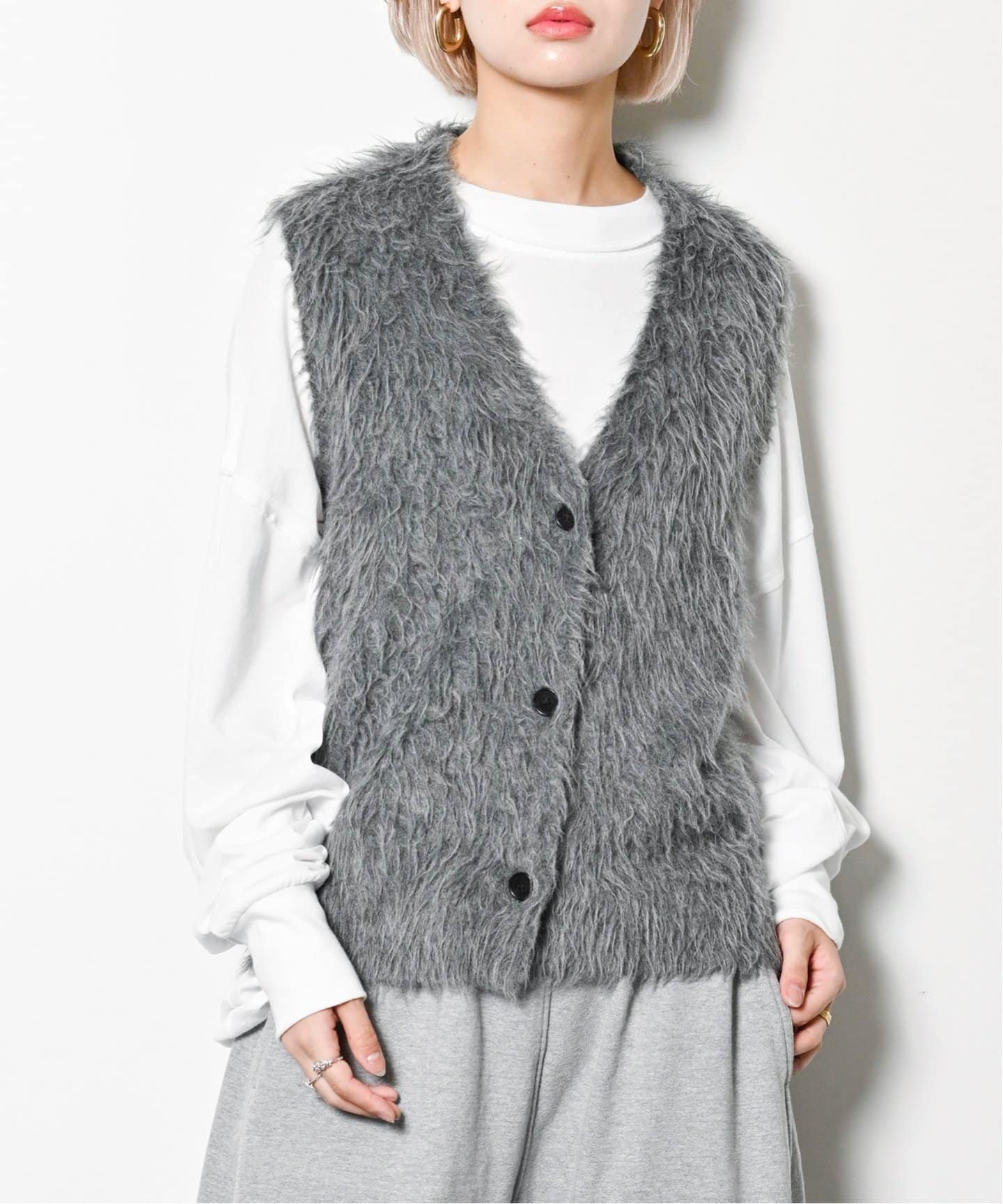 CITYSHOP 《追加予約》BRUSHING KNITVEST:ベスト シティーショップ トップス ベスト・ジレ ピンク【送料無料】のサムネイル