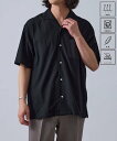 【SALE/42%OFF】j.n.r.d ポップコーンカチオンオープンカラーシャツ/軽量/イージーケア ジュンレッド トップス シャツ・ブラウス ブラック ホワ...