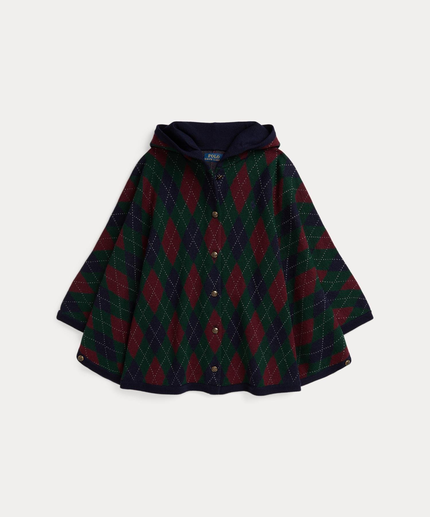 POLO RALPH LAUREN (ガールズ 7才~16才)アーガイル ウール フーデッド ポンチョ ラルフローレン ジャケット・アウター その他のジャケット...