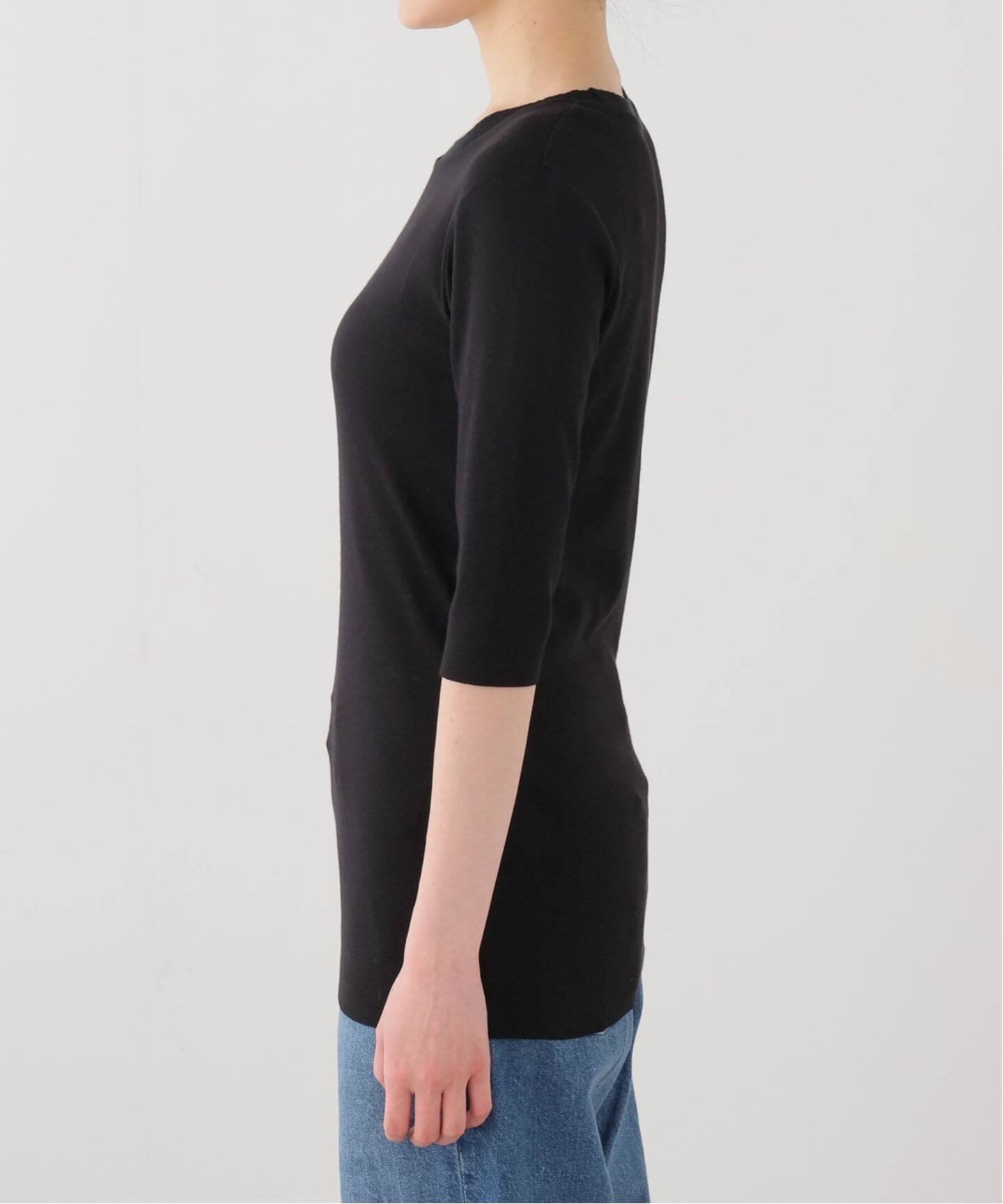 SOWER/ソウワー MISTY 五分袖Tシャツ フレームワーク トップス カットソー・Tシャツ ベージュ ブラック