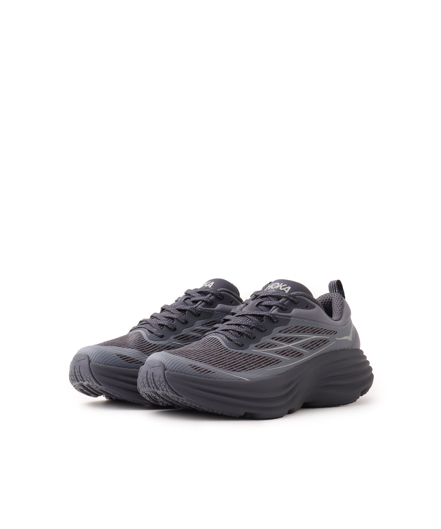 HOKA BONDI 8 TS CAGED CHARCOAL GREY / GREY SKIES アトモス シューズ・靴 スニーカー グレー