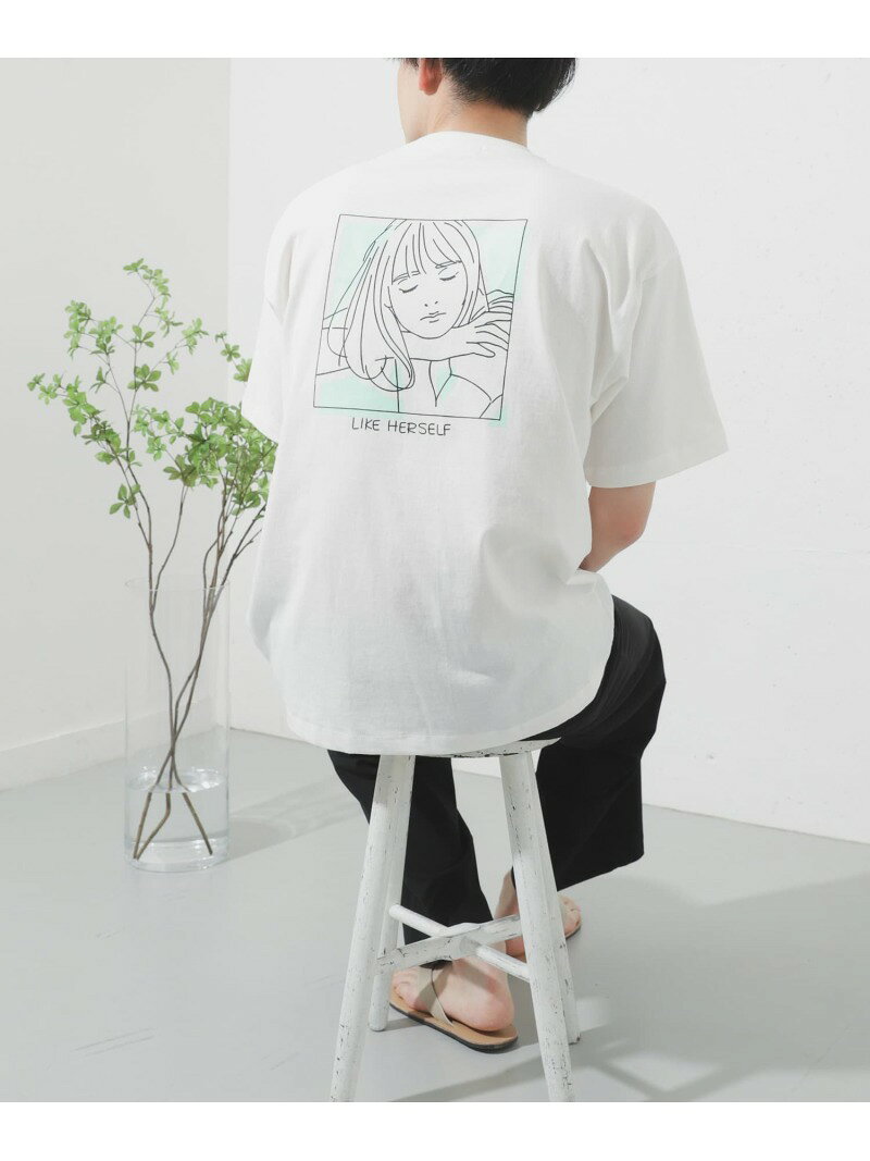 SENSE OF PLACE ガールグラフィックTシャツ(5分袖) センス オブ プレイス トップス カットソー・Tシャツ ピンク ホワイト パープル オレンジ グリーン