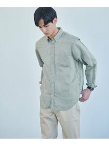 【SALE／50%OFF】UNITED ARROWS green label relaxing イージーリネン ボタンダウン シャツ OVLG ユナイテッドアローズ グリーンレーベルリラクシング トップス シャツ・ブラウス ホワイト ブルー【送料無料】