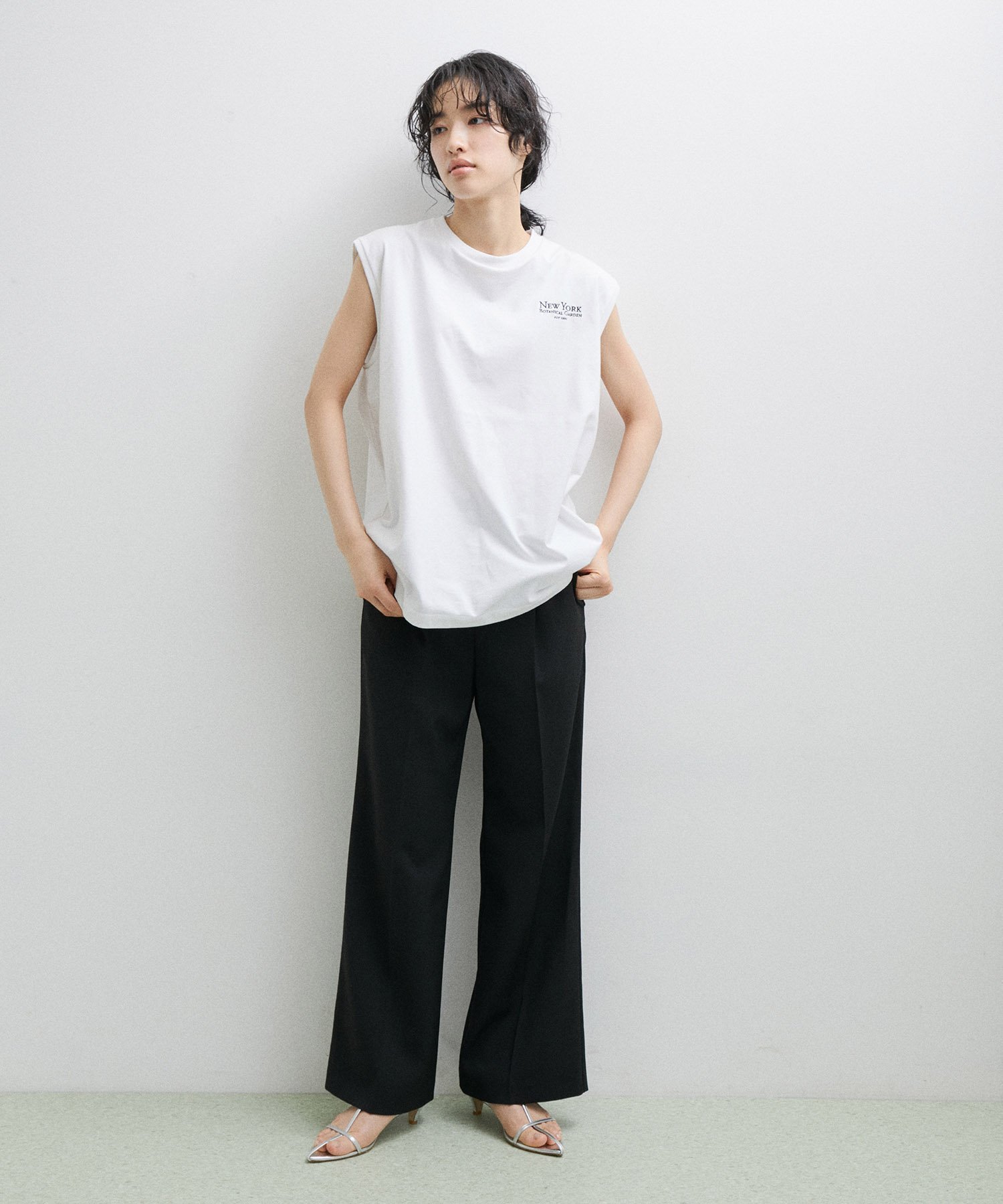 【The New York Botanical Garden for ADAM ET ROPE'】NYBG PHOTO TEE アダムエロペ トップス カットソー・Tシャツ ホワイト