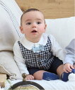 【SALE/50%OFF】petit main 【POLO BCS】おめかしカバーオール ナルミヤオンライン マタニティウェア・ベビー用品 ロンパース・カバーオール ネイビー ベージュ