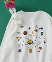 【SALE/30%OFF】FREAK'S STORE miffy バックプリント 花刺繍スウェット フリークスストア トップス スウェット・トレーナー グレー ...